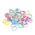 Elastic Hair Ties for Girls' Ponytails - Pastel Multicolour, Pack of 100
