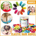 Elastic Hair Ties Seamless Rubber Bands, Assorted Colours, Pack of 200