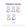 Elastic Hair Ties with Smiley Face Charms, Pack of 2 - Light Blue - view 3
