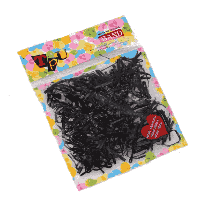 Elastic Rubber Hair Ties, Pack of 400 - Multicolour Mix - view 5