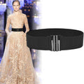 Elastic Waist Belt for Women with Metal Buckle - Brown - view 4
