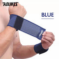 Elastic Wrist Support Band for Gym and Sports - Black and Blue - view 5