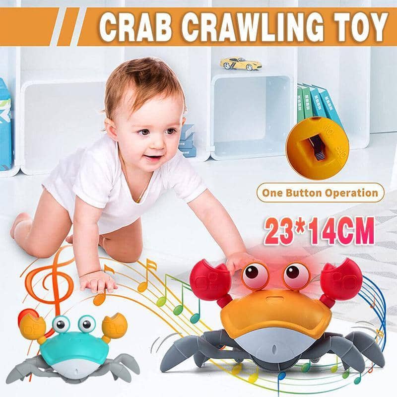 Electric Crawling Crab Toy with Music and LED Lights - Yellow and Red - view 2