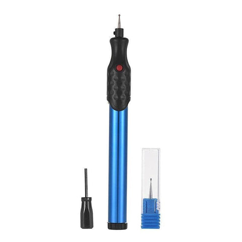 Electric Micro Engraving Pen for Glass, Metal, Ceramic and Wood - Blue