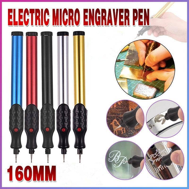 Electric Micro Engraving Pen for Glass, Metal, Ceramic and Wood - Silver - view 2