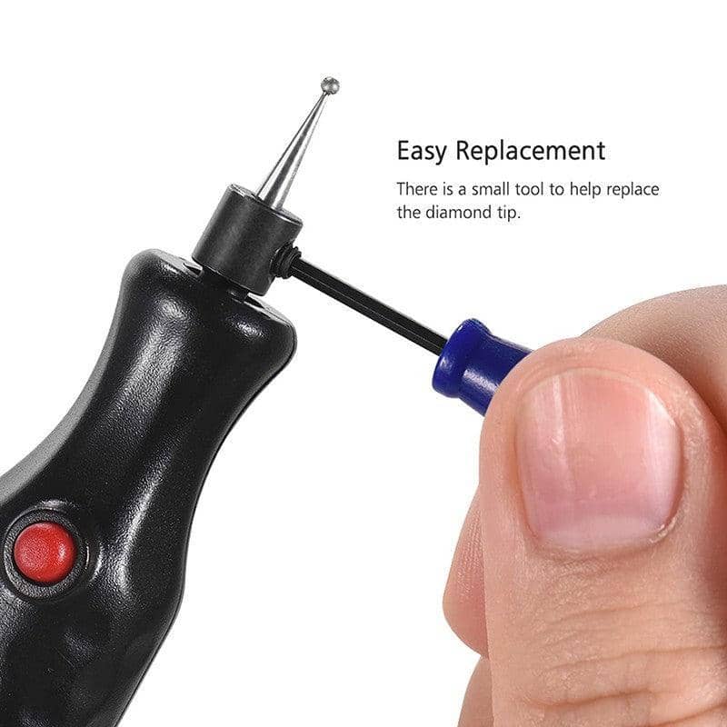 Electric Micro Engraving Pen for Glass, Metal, Ceramic and Wood - Silver - view 5