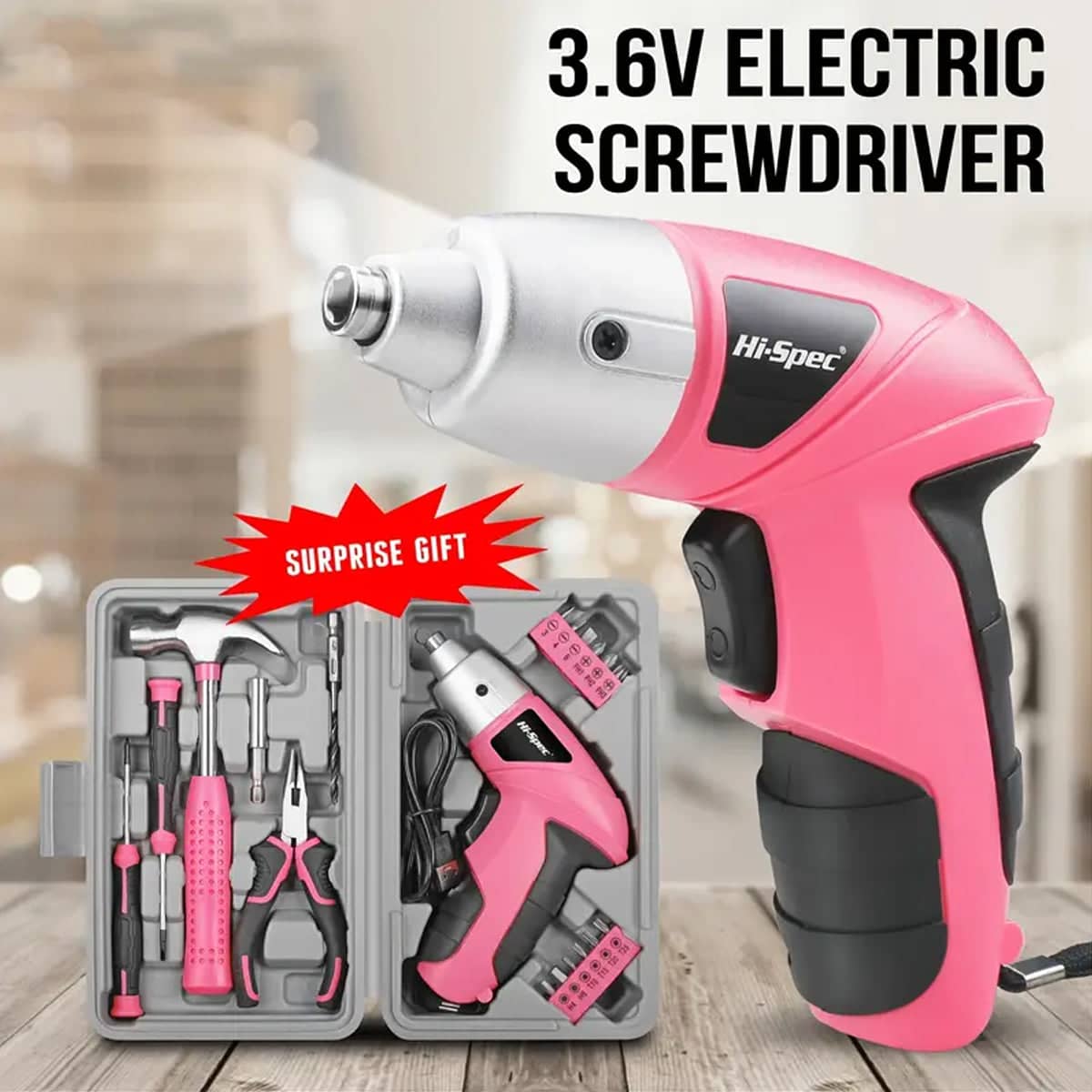 Electric Screwdriver Set, Cordless with Bits and Case for Home Repair and DIY