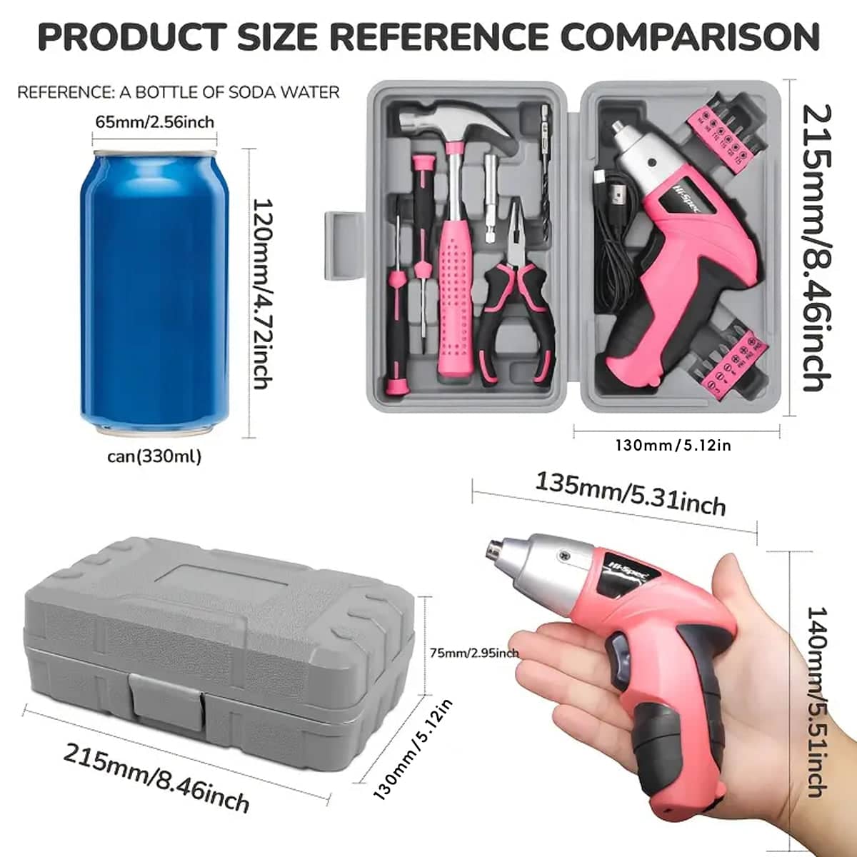 Electric Screwdriver Set, Cordless with Bits and Case for Home Repair and DIY - view 2