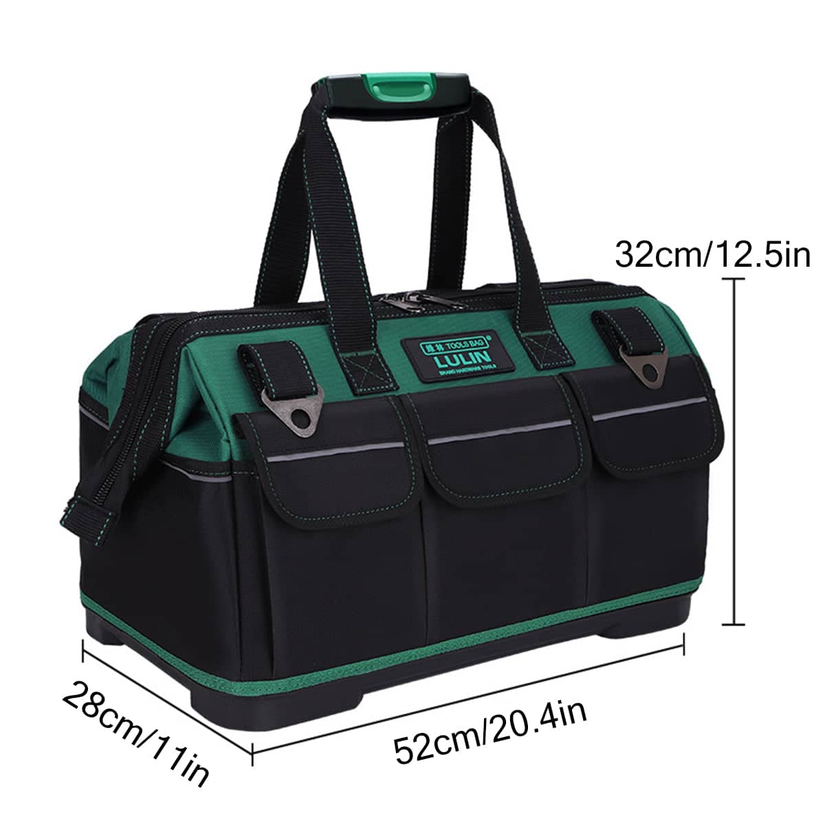 Electrician Tool Bag Work Tote with Hard Bottom, Large Capacity - view 3