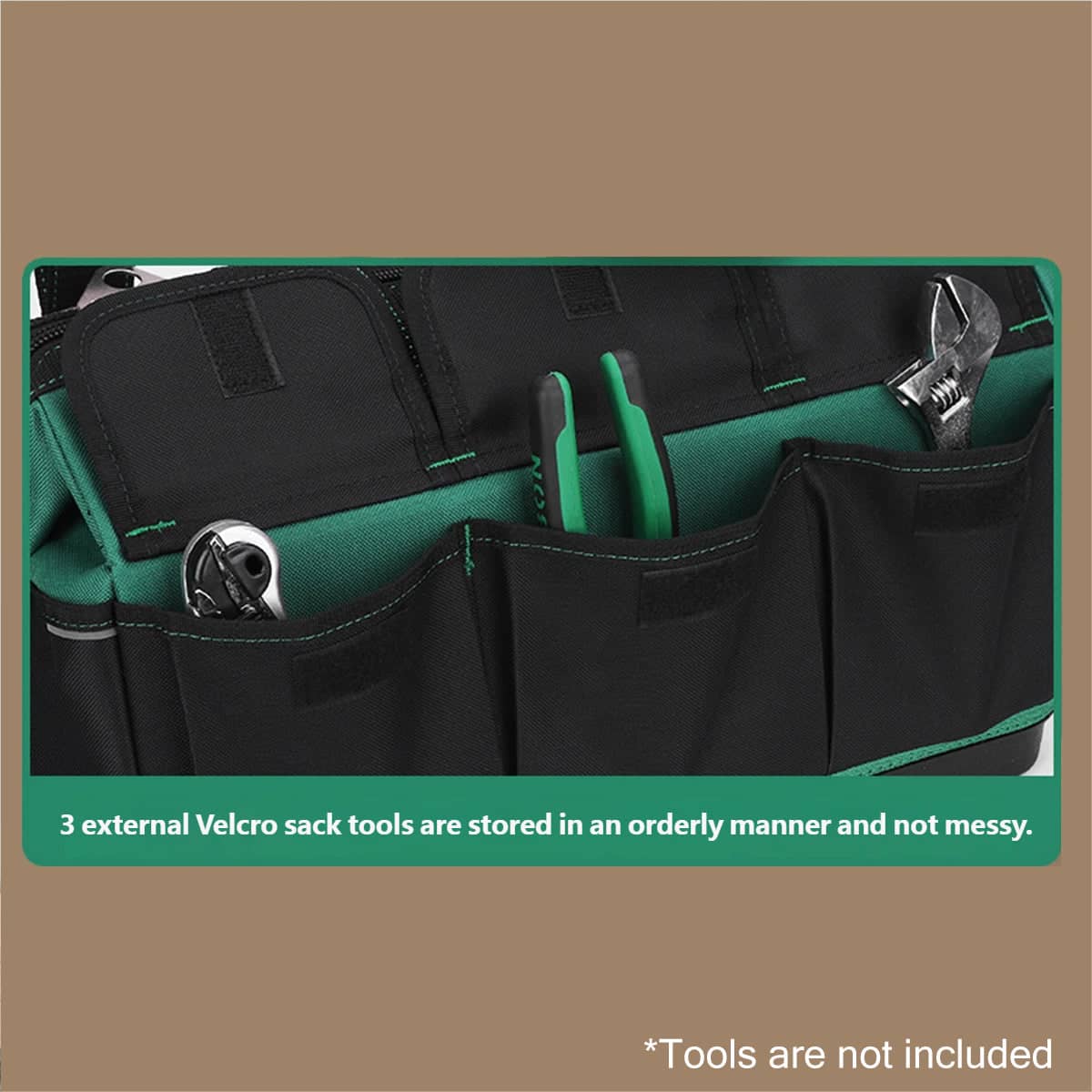 Electrician Tool Bag Work Tote with Hard Bottom, Large Capacity - view 5