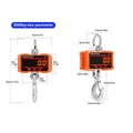 Electronic Crane Scale 2000 kg Orange LED with Wireless Remote - view 3