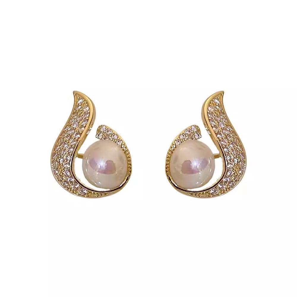 Elegant Pearl Earrings for Women, Alloy - Number 13