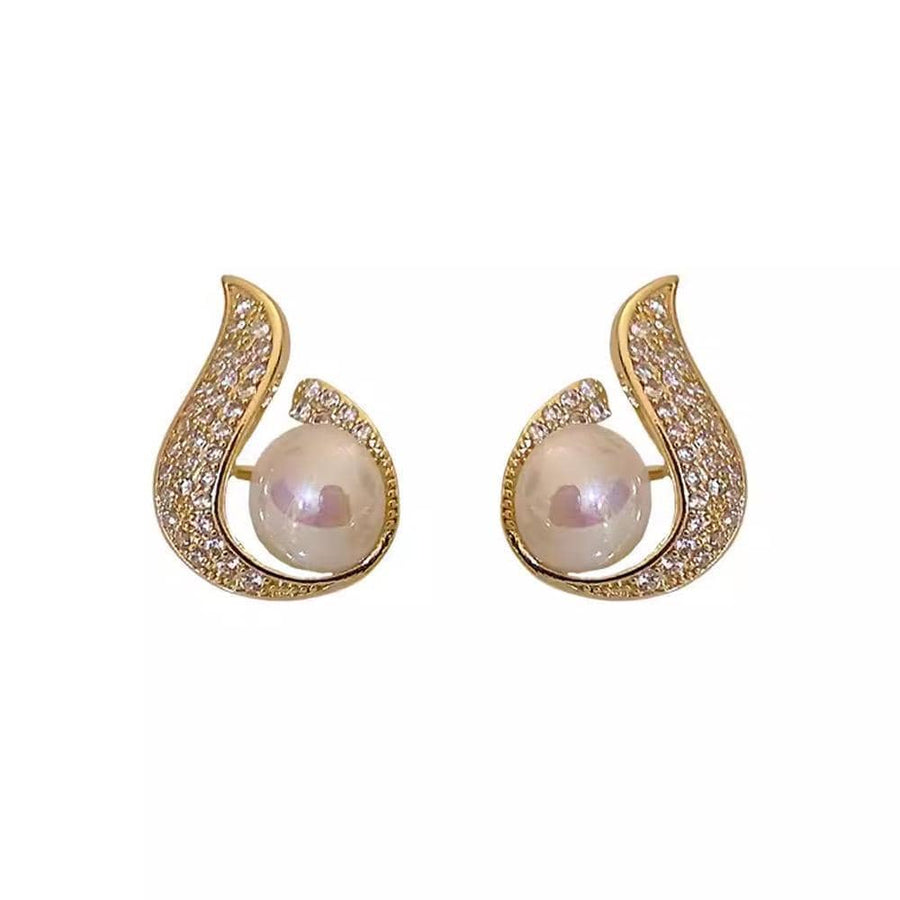 Elegant Pearl Earrings for Women, Alloy - Number 13