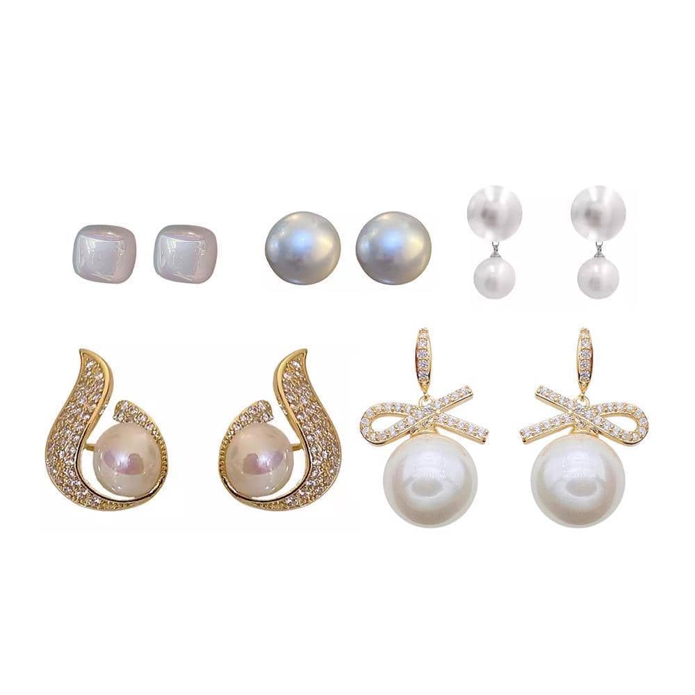 Elegant Pearl Earrings for Women, Alloy - Number 35 - view 3