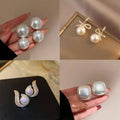 Elegant Pearl Earrings for Women, Alloy - Number 35 - view 4