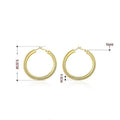 Elegant Round Hoop Earrings for Women, 50 mm - Gold - view 3