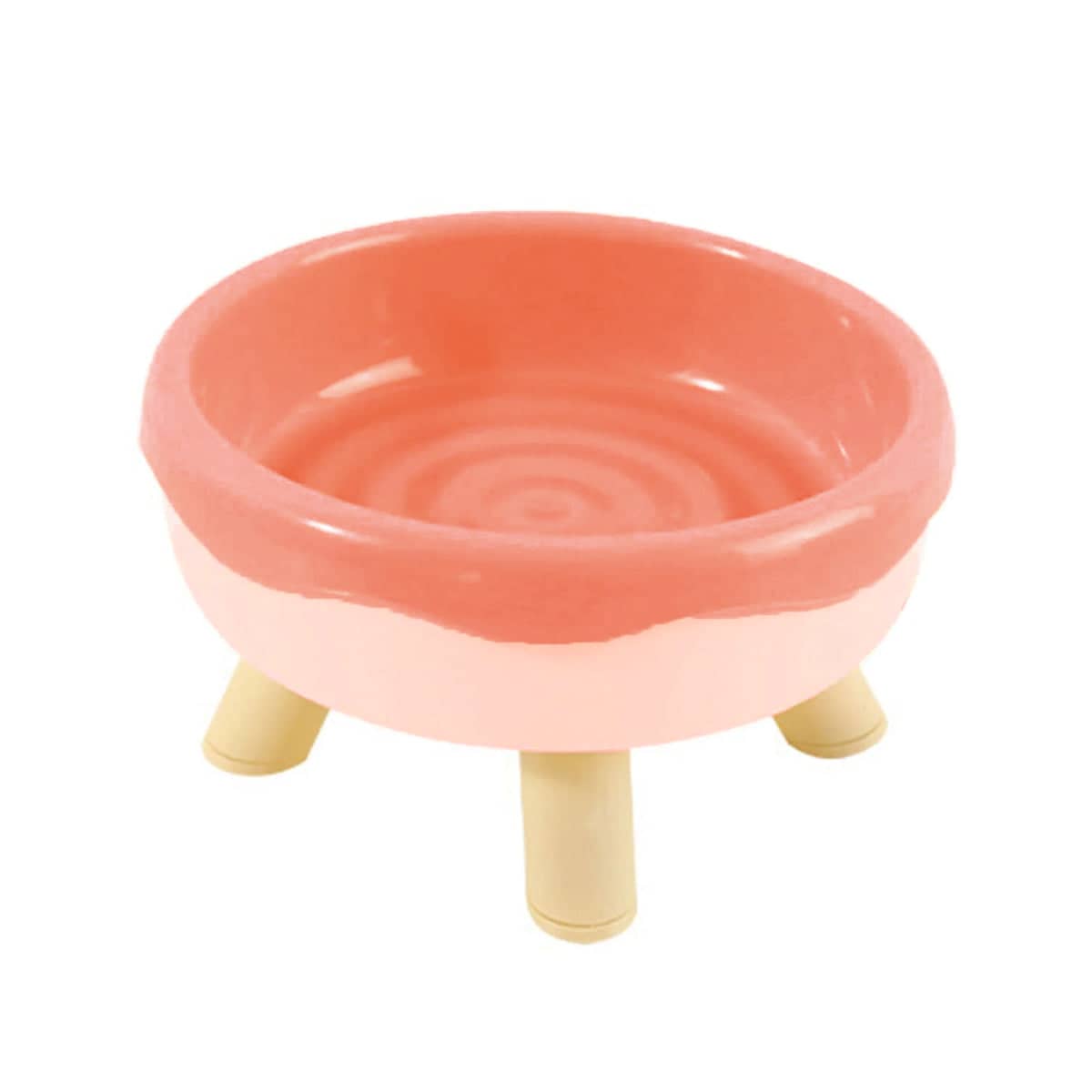 Elevated Cat Food and Water Bowl with Anti-Slip Legs - Pink