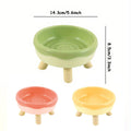 Elevated Cat Food and Water Bowl with Anti-Slip Legs - Yellow - view 4