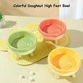Elevated Cat Food and Water Bowl with Anti-Slip Legs - Yellow - view 5