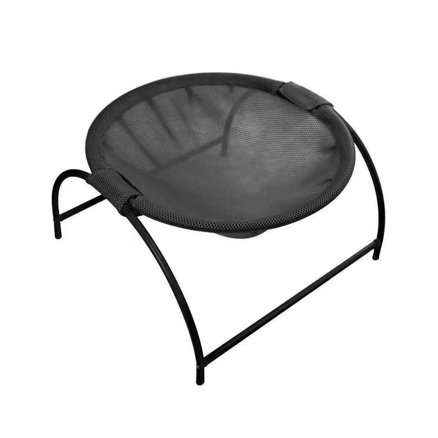 Elevated Hanging Cat Bed with Metal Frame and Mesh - Black