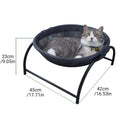 Elevated Hanging Cat Bed with Metal Frame and Mesh - Black - view 4