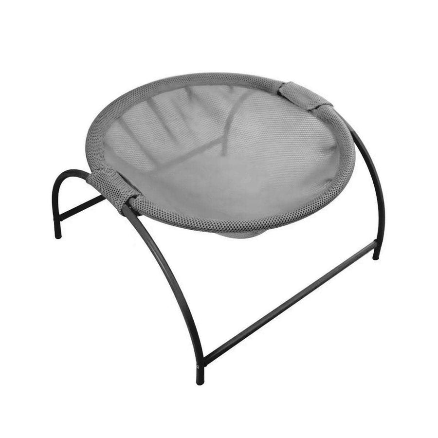 Elevated Hanging Cat Bed with Metal Frame and Mesh - Grey