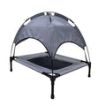 Elevated Pet Bed with Removable Canopy, Grey - Medium (76 x 60 x 16 cm)