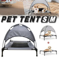 Elevated Pet Bed with Removable Canopy, Grey - Medium (76 x 60 x 16 cm) - view 2
