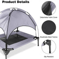 Elevated Pet Bed with Removable Canopy, Grey - Small (60 x 45 x 16 cm) - view 5