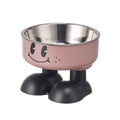 Elevated Pet Bowl with Removable Stainless Steel Liner - Dusty Pink