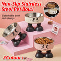 Elevated Pet Bowl with Removable Stainless Steel Liner - Dusty Pink - view 2