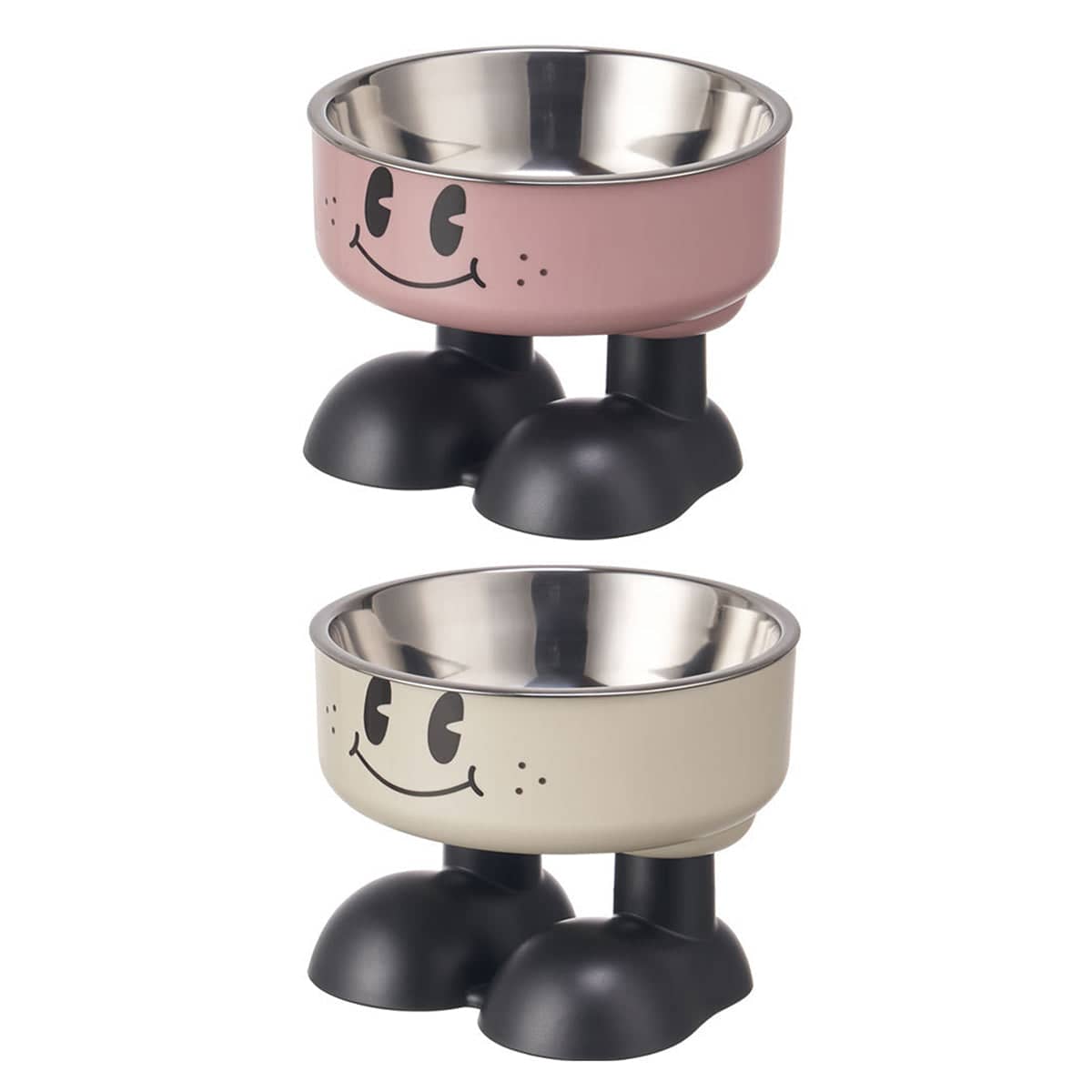 Elevated Pet Bowl with Removable Stainless Steel Liner - Dusty Pink - view 3