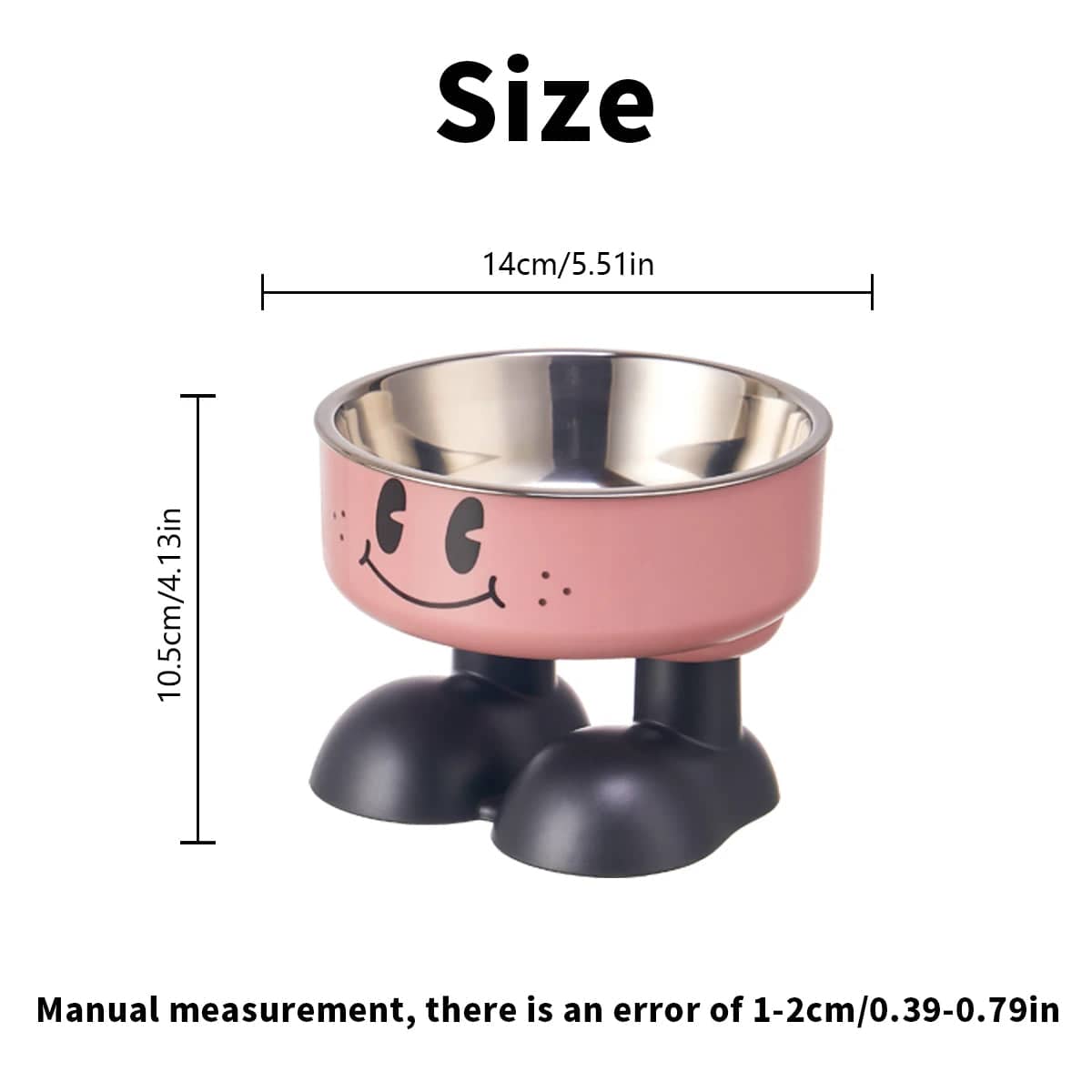 Elevated Pet Bowl with Removable Stainless Steel Liner - Dusty Pink - view 4