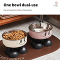 Elevated Pet Bowl with Removable Stainless Steel Liner - Dusty Pink - view 5