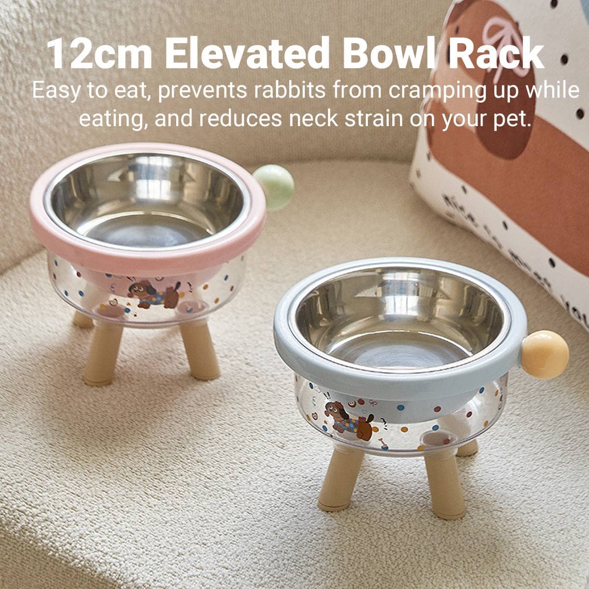 Elevated Pet Bowl with Stainless Steel Dish - Pink, 16 x 12cm - view 5