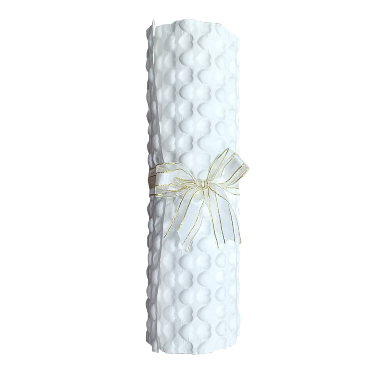 Embossed White Kraft Paper Roll for Gift Wrapping and Packing - 20 x 40 cm, 10 m