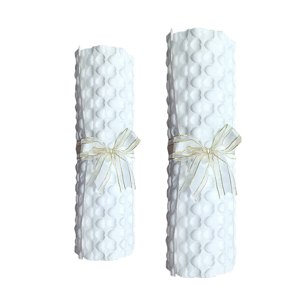 Embossed White Kraft Paper Roll for Gift Wrapping and Packing - 20 x 40 cm, 10 m - view 3