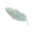 Embroidered Leaf Side Hair Clip Barrette - Mint Green