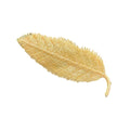 Embroidered Leaf Side Hair Clip Barrette - Yellow