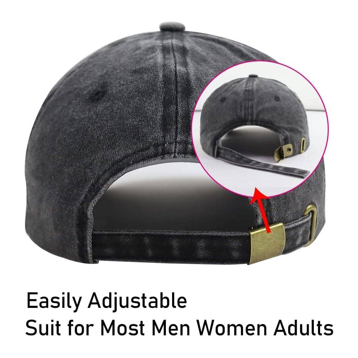Embroidered Washed Cotton Baseball Cap, Adjustable Unisex Casual Cap - view 5