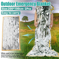 Emergency Sleeping Bag Blankets, 200 x 100 cm, Pack of 2