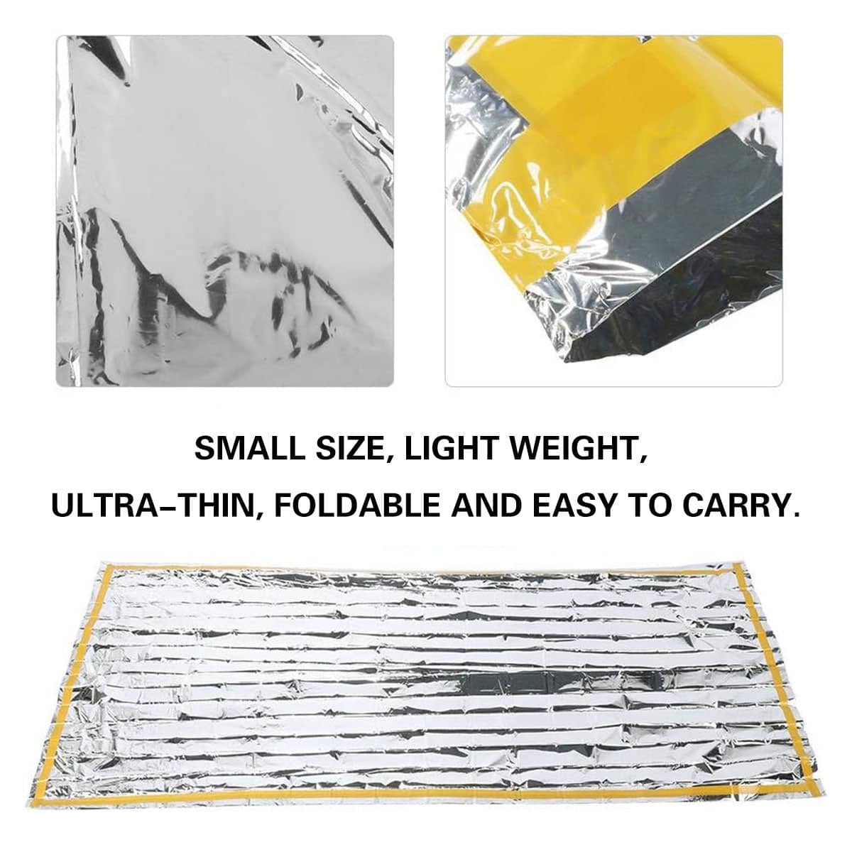 Emergency Sleeping Bag Blankets, 200 x 100 cm, Pack of 2 - view 5
