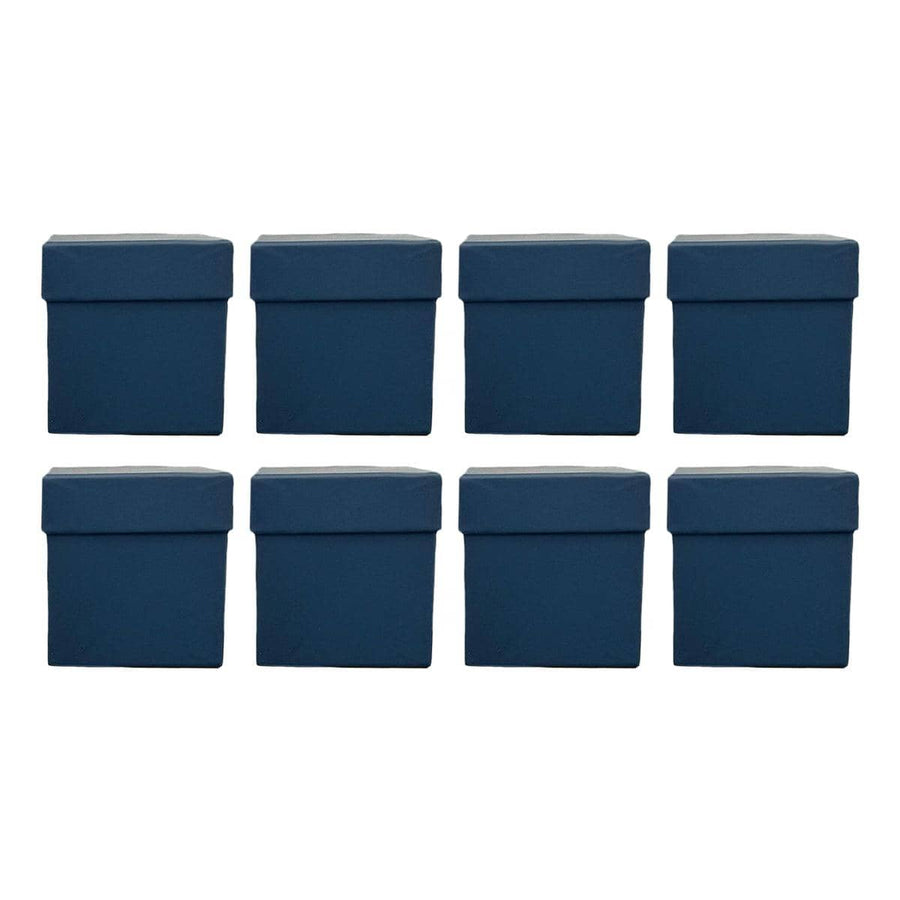 Empty Square Gift Boxes, Pack of 8 - Blue, 20 x 20 x 16.5 cm