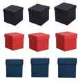 Empty Square Gift Boxes, Pack of 8 - Red, 12 x 12 x 12 cm - view 3