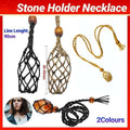 Empty Stone Holder Necklace, Black, L - view 2