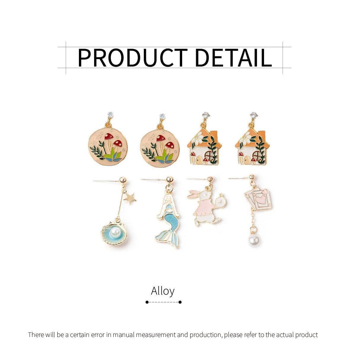 Enamel Drop Earrings - Fairy Tale Cottage - view 4