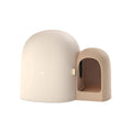 Enclosed Cat Litter Box with Movable Tray - Light Tan