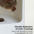 Enclosed Cat Litter Box with Movable Tray - White - view 5