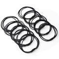 Endless Elastic Hair Ties for Ponytails, Pack of 10 - Black