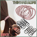 Endless Elastic Hair Ties for Ponytails, Pack of 10 - Black - view 2